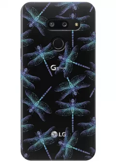 Чехол для LG G8 ThinQ - Голубые стрекозы
