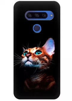 Чехол для LG G8s ThinQ - Зеленоглазый котик