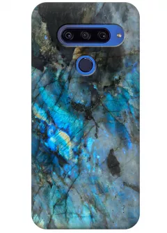 Чехол для LG G8s ThinQ - Синий мрамор