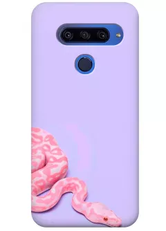 Чехол для LG G8s ThinQ - Розовая змея