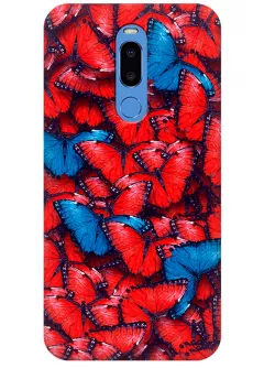 Чехол для Meizu Note 8 - Красные бабочки