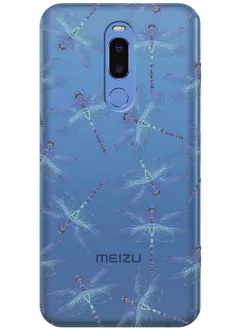 Чехол для Meizu M8 Note - Голубые стрекозы