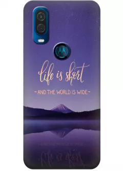 Чехол для Motorola One Vision - Life is short