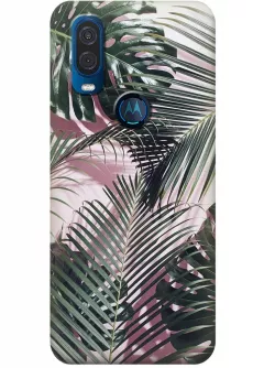 Чехол для Motorola One Vision - Пальмовые листья