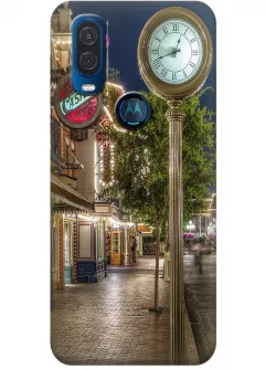 Чехол для Motorola One Vision - Ночная улица