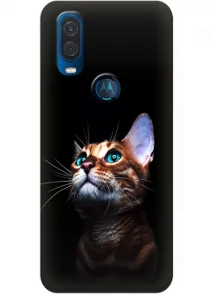 Чехол для Motorola One Vision - Зеленоглазый котик