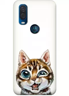 Чехол для Motorola One Vision - Эмодзи кот