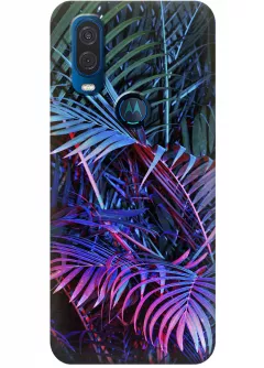 Чехол для Motorola One Vision - Palm leaves