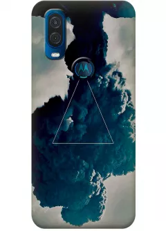 Чехол для Motorola One Vision - Треугольник в дыму 