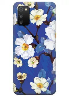 Силиконовый чехол на Samsung A03s с цветочным принтом - Цветение
