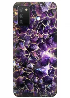 Чехол силиконовый на Samsung A03s с рисунком камня граната