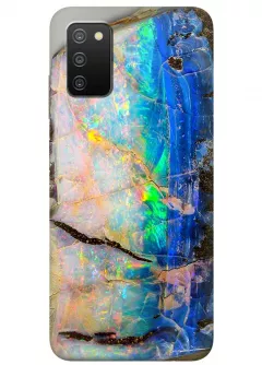 Samsung A03s силиконовый чехол с изображением камня опала