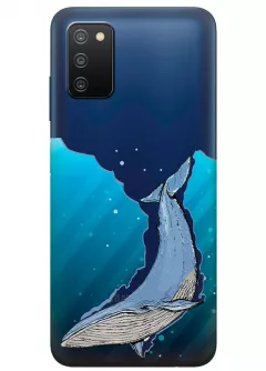 Купить чехол из прозрачного силикона на Samsung A03s с китом