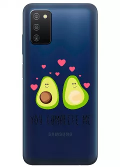 Купить прозрачный силиконовый чехол на Samsung A03s с авокадо