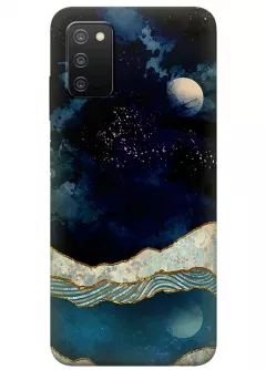 Стильный силиконовый чехол на Samsung A03s - Луна