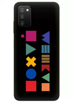 Samsung A03s чехол силиконовый с ярким рисунком - Ребус