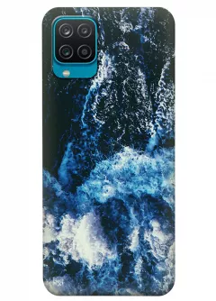 Samsung A12 силиконовый чехол с картинкой - Шторм в океане