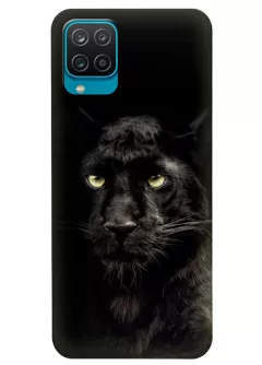 Samsung A12 силиконовый чехол с картинкой - Пантера