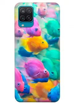 Samsung A12 силиконовый чехол с картинкой - Морские рыбки