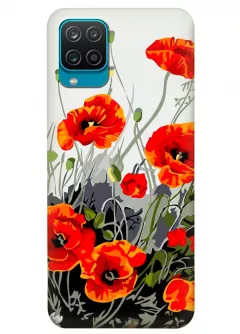 Samsung A12 силиконовый чехол с картинкой - Украинские маки