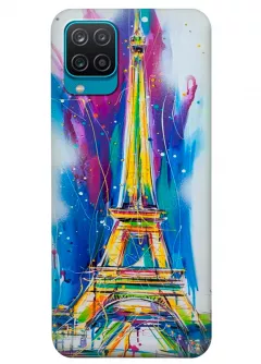 Samsung A12 силиконовый чехол с картинкой - Отдых в Париже