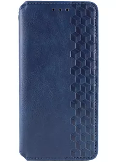 Кожаный чехол книжка GETMAN Cubic (PU) для ZTE Blade A72, Синий