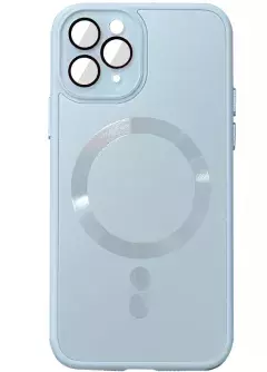 Чехол TPU+Glass Sapphire Midnight with MagSafe для Apple iPhone 12 Pro (6.1"), Голубой / Blue