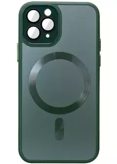 Чехол TPU+Glass Sapphire Midnight with MagSafe для Apple iPhone 12 Pro (6.1"), Зеленый / Forest green