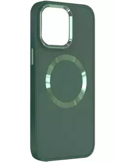 TPU чехол Bonbon Metal Style with MagSafe для Apple iPhone 11 (6.1"), Зеленый / Pine green