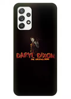 Чехол-накладка для Samsung Galaxy A32 из силикона - Ходячие мертвецы The Walking Dead Daryl Dixon Logo Дерил Диксон Норман Ридус черный чехол
