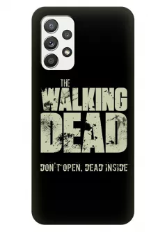 Чехол-накладка для Samsung Galaxy A32 из силикона - Ходячие мертвецы The Walking Dead Don’t Open Dead Inside черный чехол