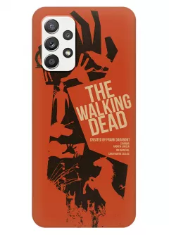 Чехол-накладка для Samsung Galaxy A32 из силикона - Ходячие мертвецы The Walking Dead постер с названием в векторном стиле оранжевый чехол
