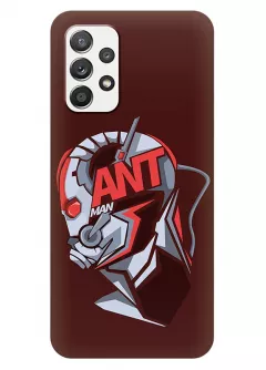 Чехол для Samsung A32 из силикона - Человек-муравей Комикс Марвел Marvel Comics Ant-Man Скотт Лэнг вектор-арт крупным планом бордовый чехол