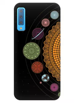 Чехол для Galaxy A7 (2018) - Солнечная система