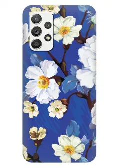 Силиконовый чехол на Samsung A52 с цветочным принтом - Цветение