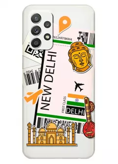Чехол на Samsung A52 из силикона - Билет в Нью Дели