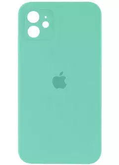Чехол Silicone Case Square Full Camera Protective (AA) для Apple iPhone 11 (6.1"), Бирюзовый / Turquoise