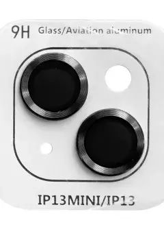 Защитное стекло Metal Classic на камеру (в упак.) для Apple iPhone 13 mini / 13, Черный / Midnight