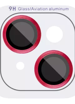 Защитное стекло Metal Classic на камеру (в упак.) для Apple iPhone 13 mini / 13, Красный / Red