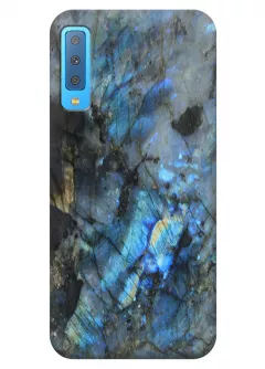 Чехол для Galaxy A7 (2018) - Синий мрамор