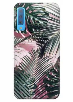 Чехол для Galaxy A7 (2018) - Пальмовые листья