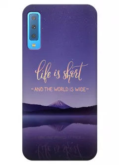 Чехол для Galaxy A7 (2018) - Life is short
