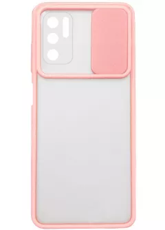 Чехол Camshield mate TPU со шторкой для камеры для Xiaomi Redmi Note 10 5G / Poco M3 Pro, Розовый