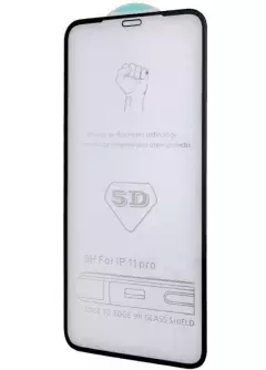 Защитное стекло 5D Hard (full glue) (тех.пак) для Apple iPhone X || Apple iPhone 11 Pro / Apple iPhone XS, Черный