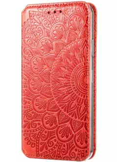 Кожаный чехол книжка GETMAN Mandala (PU) для Xiaomi Mi 10T Pro || Xiaomi Mi 10T, Красный