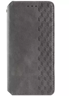Кожаный чехол книжка GETMAN Cubic (PU) для Xiaomi Poco F5 / Note 12 Turbo, Серый