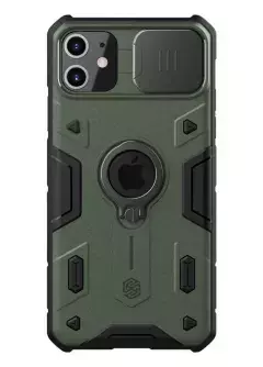 TPU+PC чехол Nillkin CamShield Armor (шторка на камеру) для Apple iPhone 11 (6.1"), Зеленый