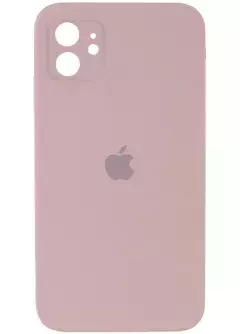 Чехол Silicone Case Square Full Camera Protective (AA) для Apple iPhone 11 (6.1"), Розовый / Pink Sand