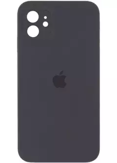 Чехол Silicone Case Square Full Camera Protective (AA) для Apple iPhone 11 (6.1"), Серый / Dark Gray
