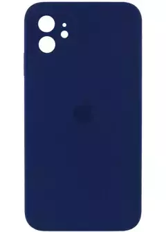 Чехол Silicone Case Square Full Camera Protective (AA) для Apple iPhone 11 (6.1"), Темно-синий / Midnight blue